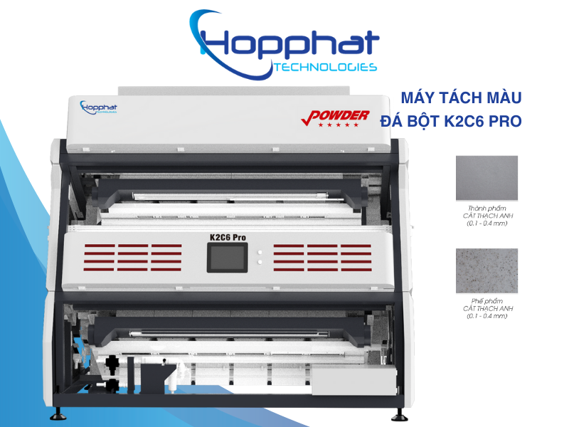 Máy tách màu đá bột K2C6 Pro